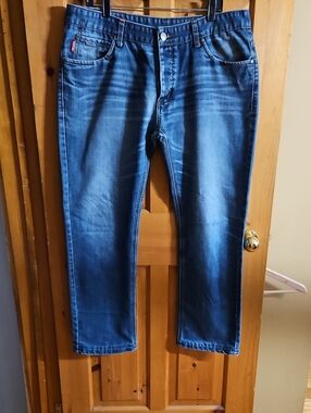 Prada Men’s Straight-Leg Denim Jeans in Washed Blue